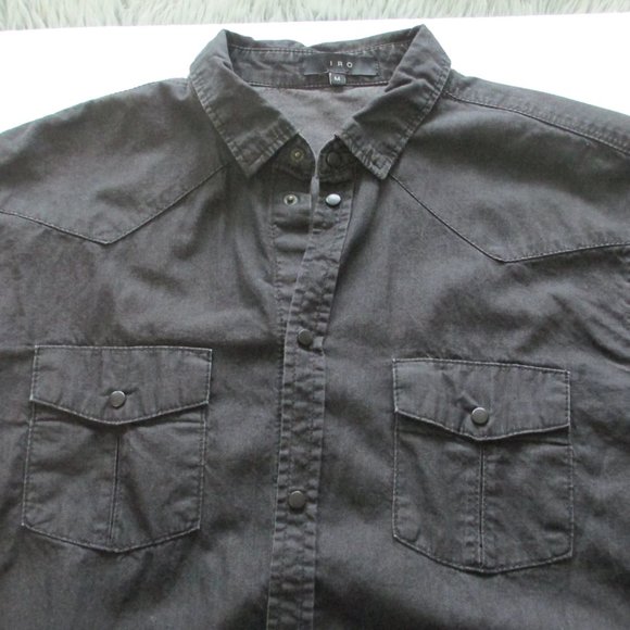 IRO DENIM BUTTON DOWN SHIRT - Picture 5 of 13